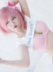 The thumbnail of [Cosplay] Potato Godzilla – Pink Casual cat