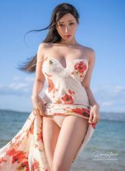The thumbnail of [Cosplay] Hane Ame 雨波 – Okinawa Hibiscu red dress