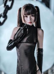 The thumbnail of [Cosplay] Hoshino Masato 星野咪兔 – See-through mesh cheongsam 透视网纱旗袍