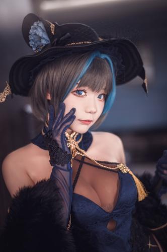 The thumbnail of [Cosplay] Wang Pang u 王胖胖u – Cheshire cheongsam 柴郡旗袍