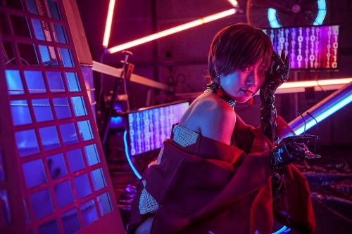 The thumbnail of [Cosplay] Hitsuji Negoto 音琴ひつじ – CYBER SAMURAI