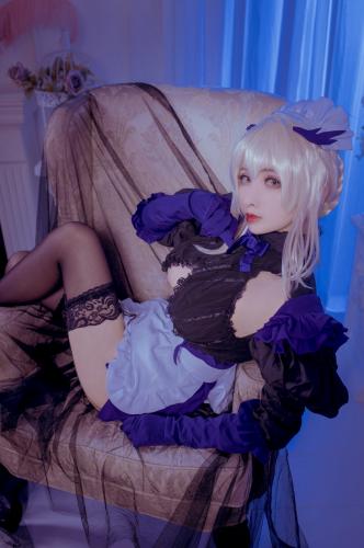 [Cosplay] Rioko 凉凉子 – Black gun stupid maid 黑枪呆女仆