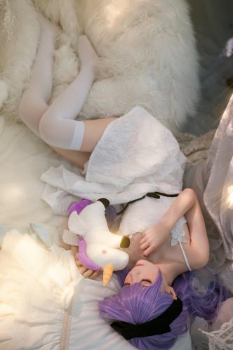 The thumbnail of [Cosplay] Wang Pang u 王胖胖u – Unicorn pajamas 独角兽睡衣